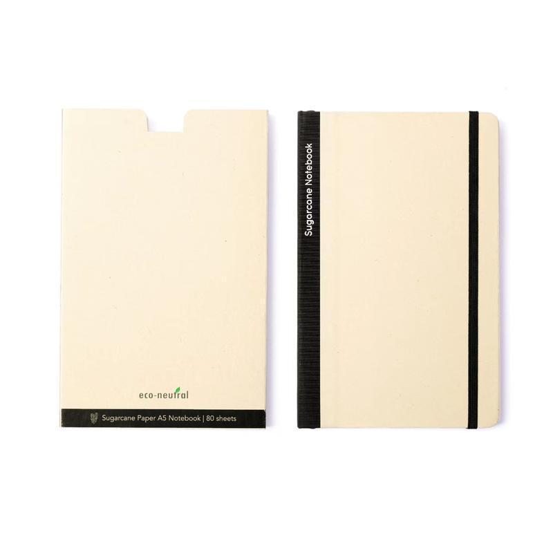 BUREN - eco-neutral Sugarcane Paper A5 Notebook - Black