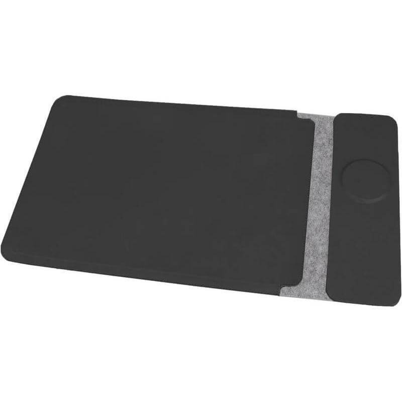 CAMDEN - Giftology 14" Felt Laptop Sleeve With 15W Magnetic Charger - Black