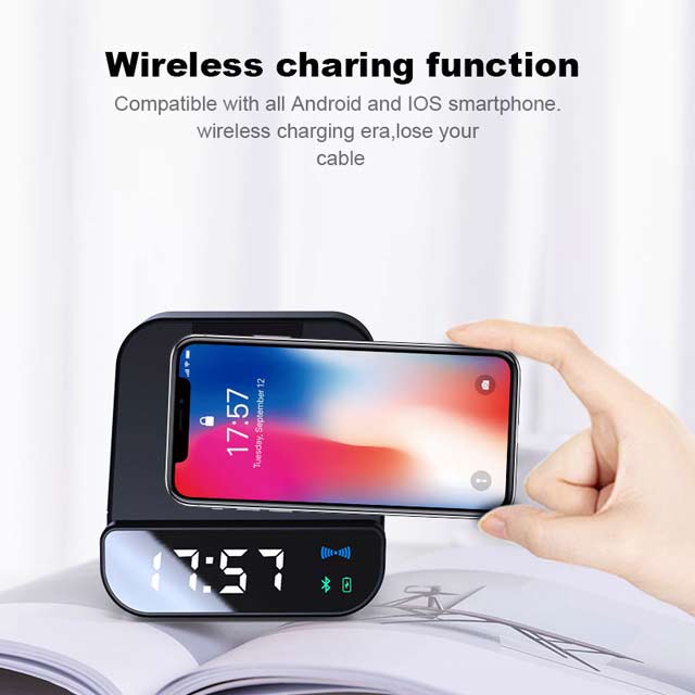 SOMOTO - @memorii 5-in-1 Multi-functional Wireless Speaker, Charger & Alarm Clock