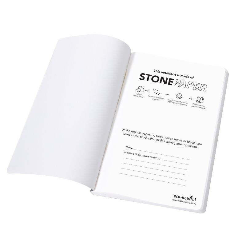 NEYA - eco-neutral Stone Paper Tree-Free Notebook - White