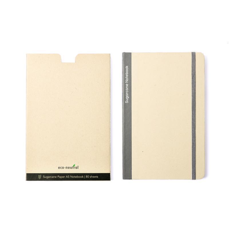 BUREN - eco-neutral Sugarcane Paper A5 Notebook - Grey