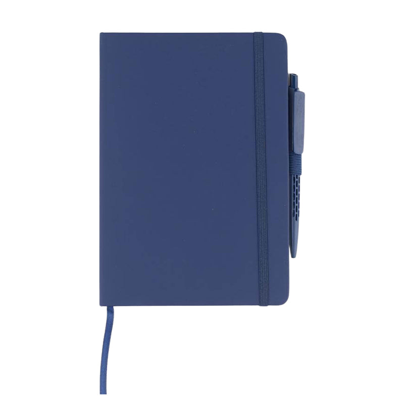 KOKSI - Giftology Set of Double Walled Tumbler, A5 Notebook and Pen - Navy Blue