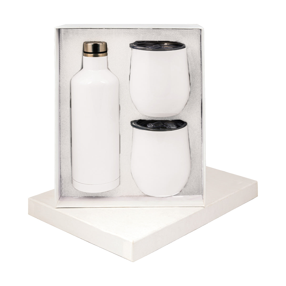 Manhattan Flask & x2 Mug Gift Set