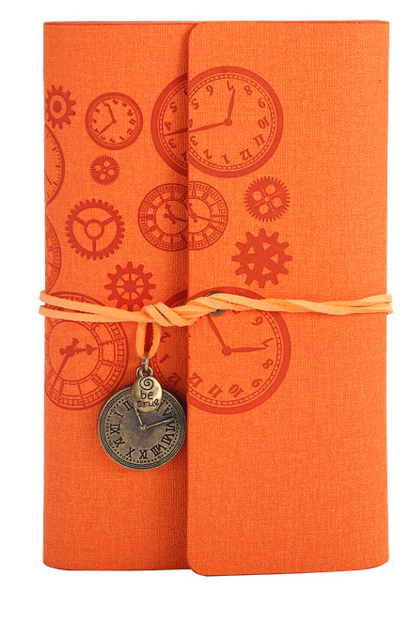 Clock vintage travellers notebook-Orange